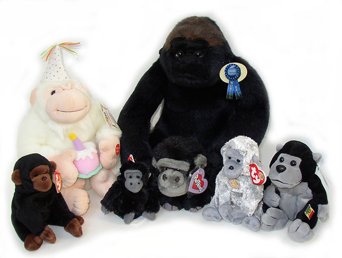 Find Gorilla plush toy stuffed animals in the Zoo at the Forest Cottage.