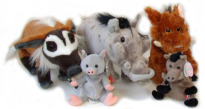Warthog stuffed animals, facts and information are at the Forest